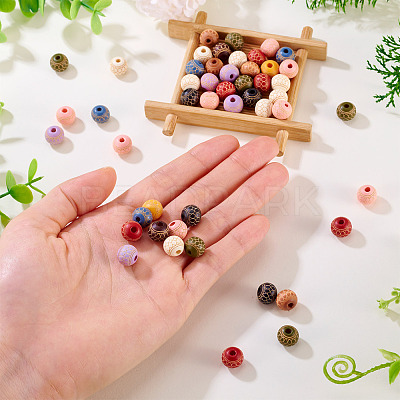 60Pcs Wood Beads WOOD-TA0002-79A-1