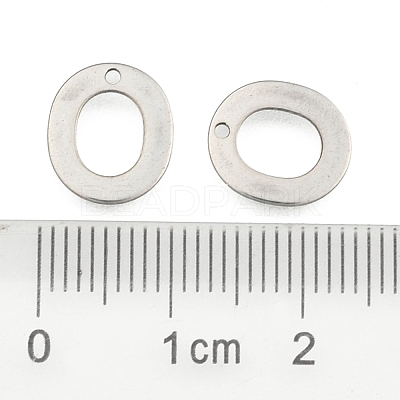 Tarnish Resistant 304 Stainless Steel Letter Charms STAS-O072-O-1