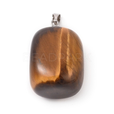 Natural Tiger Eye Pendants G-k302-B19-1