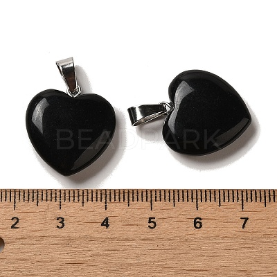 Natural Obsidian Pendants G-Q438-24-1