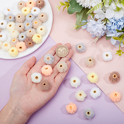 80Pcs 8 Colors Imitation Rabbit Hair European Beads FIND-PH0027-68A-1