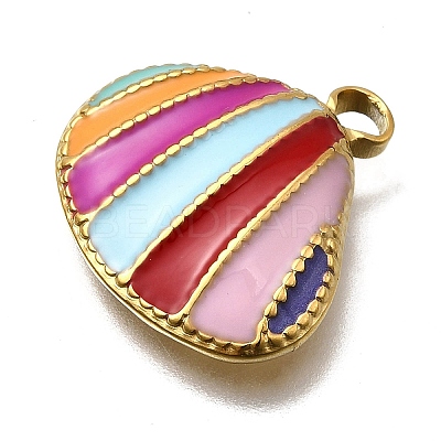 304 Stainless Steel Enamel Pendants LS-STAS-Z163-21G-06-1