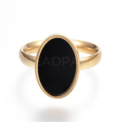 304 Stainless Steel Finger Rings RJEW-G074-09-M-1