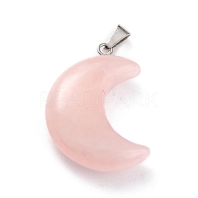 Natural Rose Quartz Pendants G-Z022-02G-1