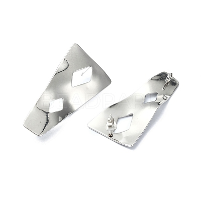 Non-Tarnish 304 Stainless Steel Stud Earring Findings STAS-L024-005P-02-1