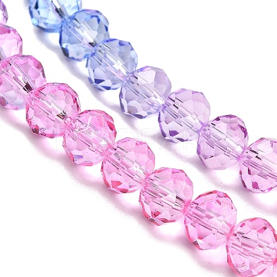 Transparent Painted Glass Beads Strands DGLA-A034-T6mm-A08-1