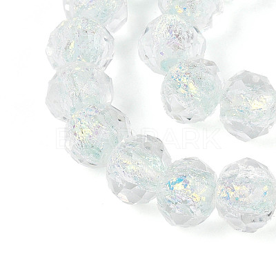 Handmade Foil Lampwork Beads Strands FOIL-T008-09E-1