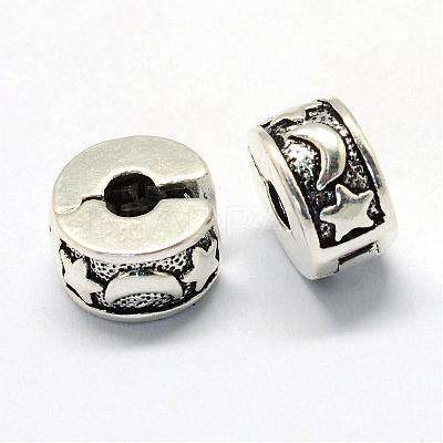 Alloy European Style Clasps PDLC-R001-03AS-1