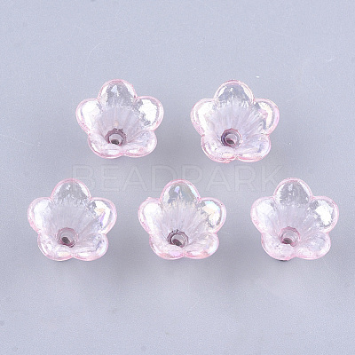Transparent Acrylic Bead Caps TACR-T007-04D-1