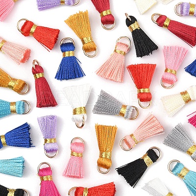 20Pcs Handmade Polycotton(Polyester Cotton) Tassel Decorations FIND-FS0003-27G-1