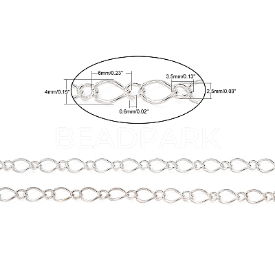 Silver Color Plated Iron Handmade Chains Figaro Chains Mother-Son Chains CHSM023Y-S-1