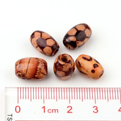 Printed Natural Wood Beads X-WOOD-R247-M-1
