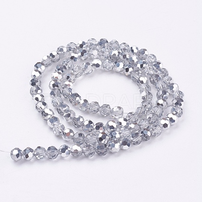 Electroplate Glass Beads Strands EGLA-J042-6mm-H02-1