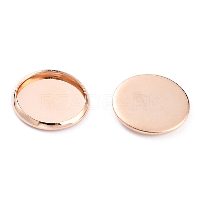 304 Stainless Steel Cabochon Settings STAS-Y001-12D-RG-1