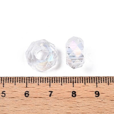 Transparent Glass European Beads GPDL-N005-D14mm-A01-1
