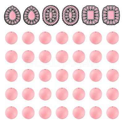56Pcs 4 Styles Silicone Beads FIND-TA0010-75B-1
