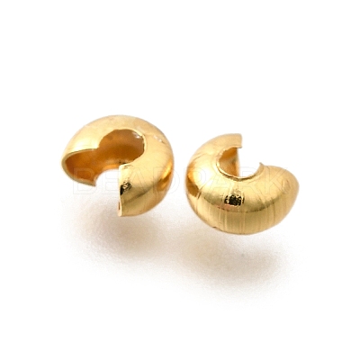 304 Stainless Steel Crimp Beads Covers STAS-P239-34G-04-1
