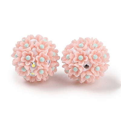 Handmade Polymer Clay Rhinestone Beads CLAY-H003-03C-1