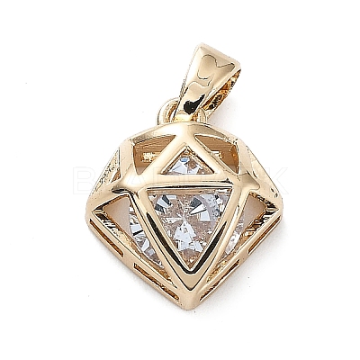 Brass with K9 Glass Pendants KK-Z031-10KCG-1