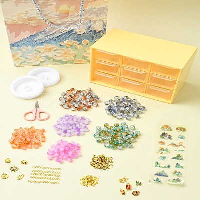 DIY Lampwork Beaded Bracelet Making Kit DIY-FZC0001-01D-1