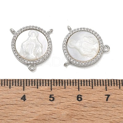 Brass Micro Pave Clear Cubic Zirconia Chandelier Component Links CU-CBA5585-03P-1