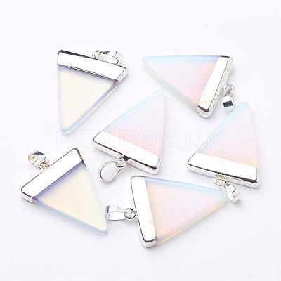 Triangle Shaped Opalite Pendants G-F0135-01P-1