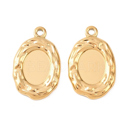 304 Stainless Steel Pendant Cabochon Settings STAS-D390-18G-1