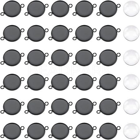 Unicraftale DIY Blank Dome Flat Round Link Connector Making Kit DIY-UN0003-77B-B-1