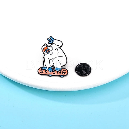 Skiing Animals Enamel Pins PW-WGACD6E-01-1