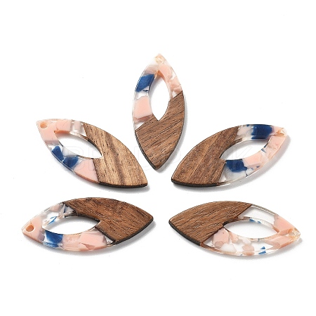 Resin and Walnut Pendants FIND-R051-12F-1