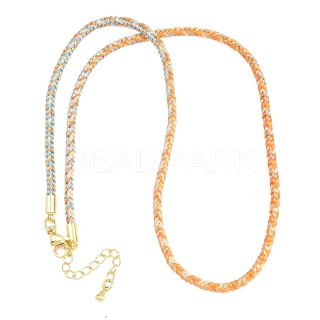Braided Polycotton Cord Necklaces Making MAK-F038-B19-G-1