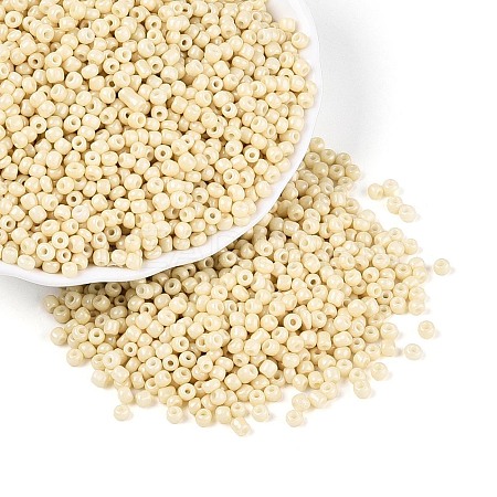 8/0 Baking Paint Glass Round Seed Beads SEED-S036-01B-19-1