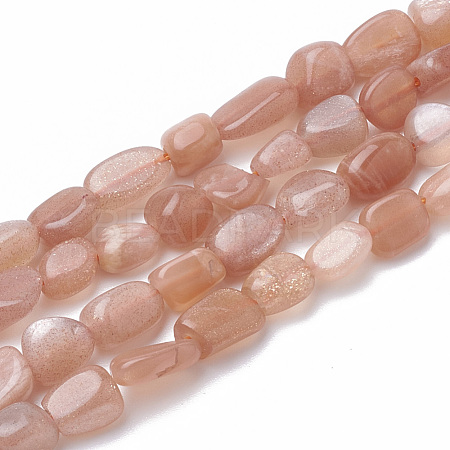 Natural Sunstone Beads Strands G-S290-04-1