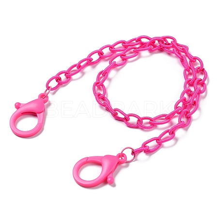 Personalized Nylon Cable Chain Necklaces NJEW-JN02940-01-1
