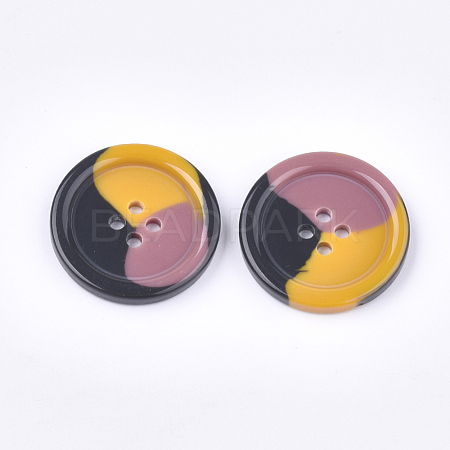 Tri-color Resin Buttons RESI-S377-06B-02-1