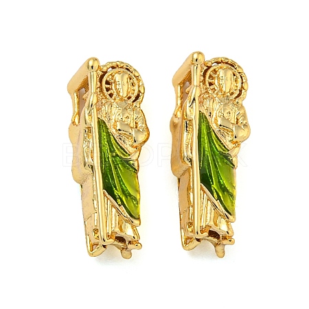 Rack Plating Brass Enamel Beads KK-Z063-08G-1