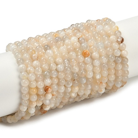Natural White Moonstone Beads Strands X-G-D294-4mm-01-1