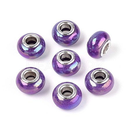 Opaque Resin European Beads RPDL-T038-007G-1
