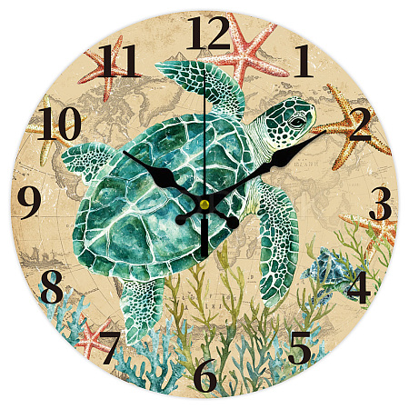 MDF Printed Wall Clock HJEW-WH0058-033-1