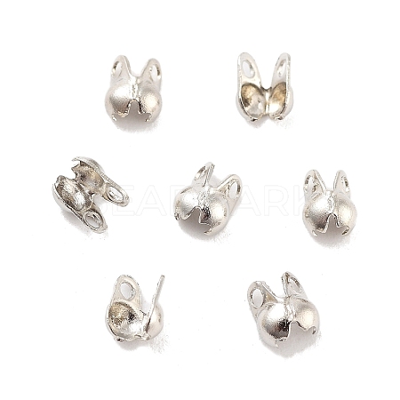 Rack Plating Brass Bead Tips KK-P274-02A-P-1