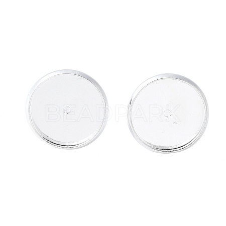 Brass Ear Studs Settings IFIN-Q005-S-NF-1