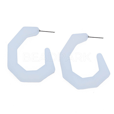 Large C-shape Stud Earrings for Girl Women KY-Q058-081B-1