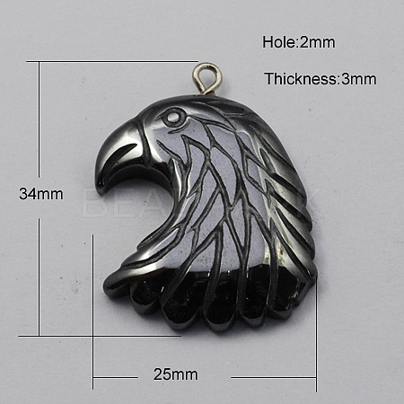 Non-magnetic Hematite Pendants G-Q894-19-1