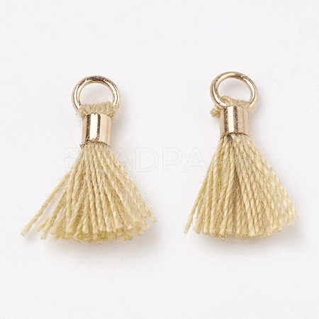 Polycotton(Polyester Cotton) Tassel Pendant Decorations FIND-S275-06G-1