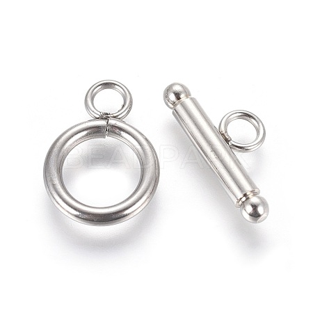 Non-Tarnish 304 Stainless Steel Toggle Clasps X-STAS-G204-01A-P-1