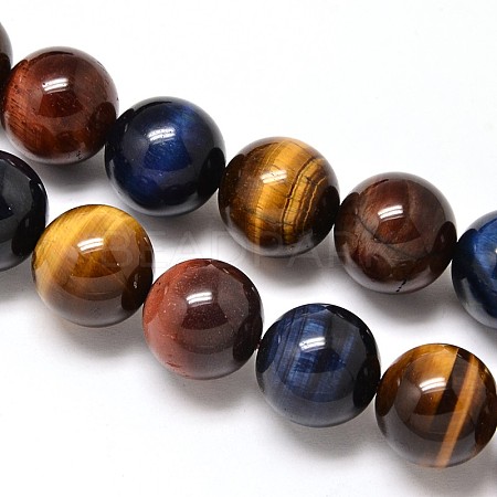 Natural Tiger Eye Beads Strands X-G-F173-14-4mm-1