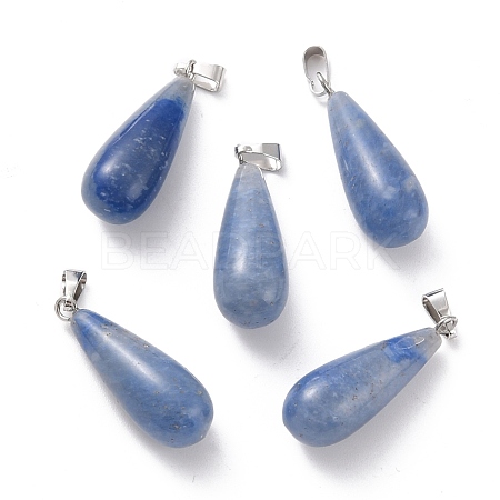 Dyed & Heated Natural Blue Aventurine Pendants G-F707-21-1