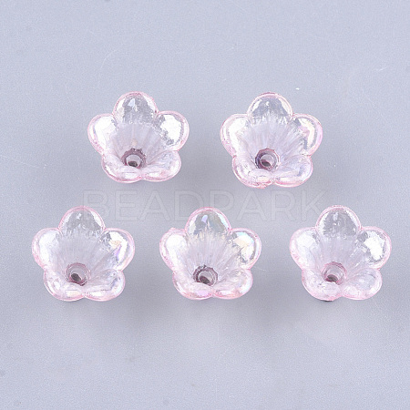 Transparent Acrylic Bead Caps TACR-T007-04D-1