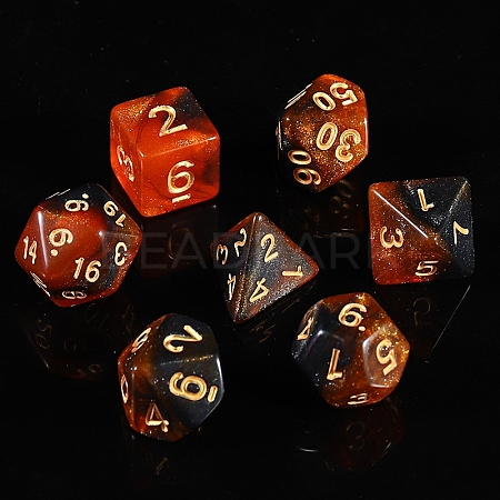 Acrylic Polyhedral Dice Set PW-WG37169-02-1