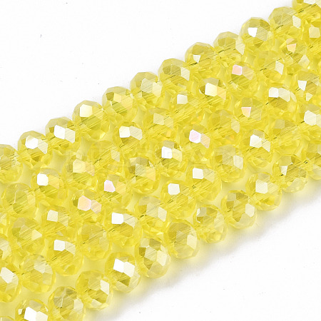 Electroplate Glass Beads Strands EGLA-A034-T8mm-B21-1